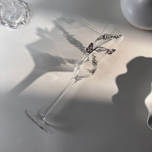 Butterfly Crystal Champagne Glass