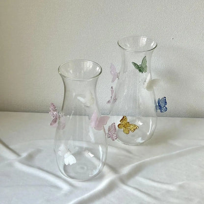 Elegant Borosilicate Butterfly Vase