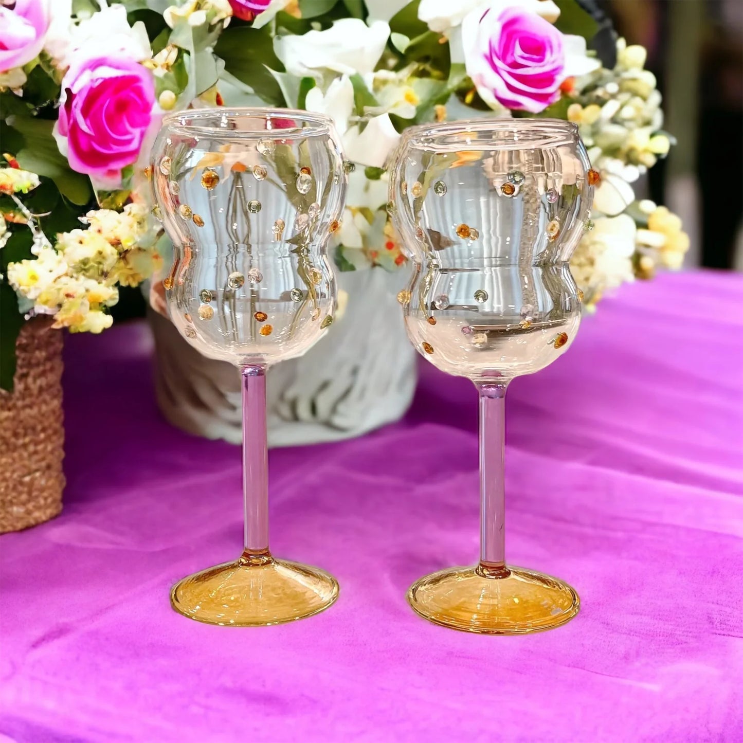 Colourful Gem Cocktail Glass