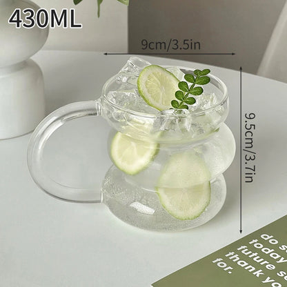 Irregular Shaped Heat Resistant Glass Mugs