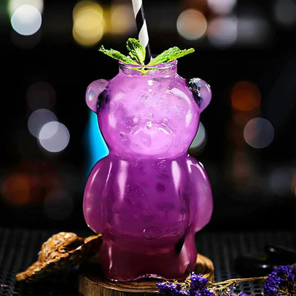 Bear Shaped Glass Cup