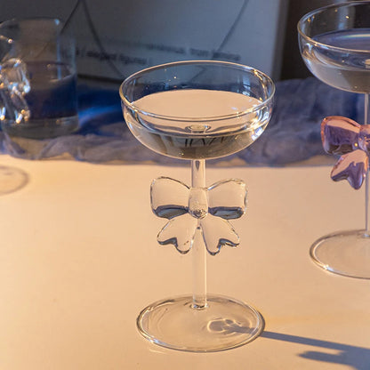 Luxury Large Clear Bow Cocktail Glass