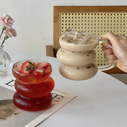 Irregular Shaped Heat Resistant Glass Mugs