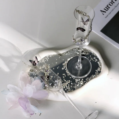 Butterfly Crystal Champagne Glass