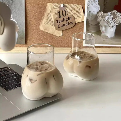 Cute Booty Shaped Glass Cup