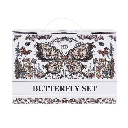 Elegant Borosilicate Butterfly Wine Glass 2pc Set