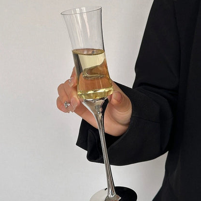 Silver and Gold French Waist Champagne Glass