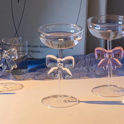 Luxury Large Clear Bow Cocktail Glass