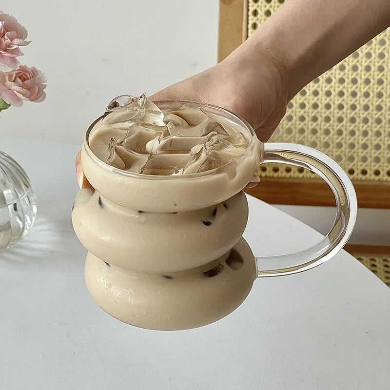 Irregular Shaped Heat Resistant Glass Mugs