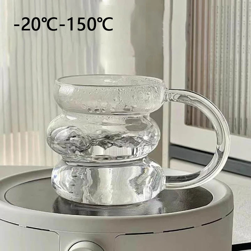 Irregular Shaped Heat Resistant Glass Mugs