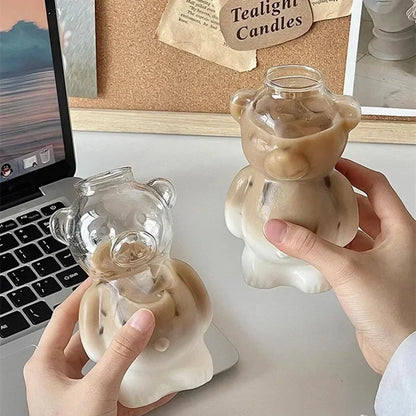Bear Shaped Glass Cup