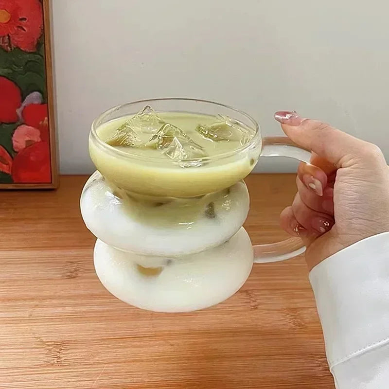 Irregular Shaped Heat Resistant Glass Mugs