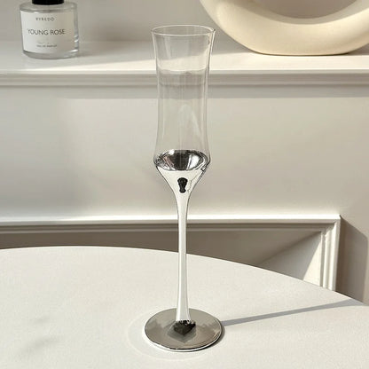 Silver and Gold French Waist Champagne Glass