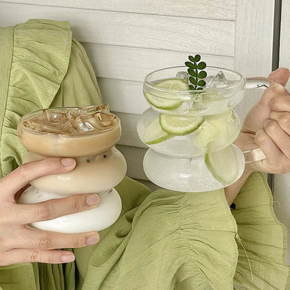 Irregular Shaped Heat Resistant Glass Mugs