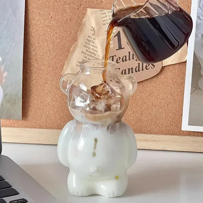 Bear Shaped Glass Cup