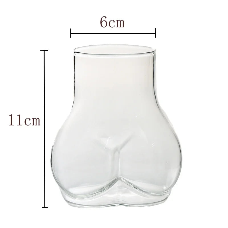 Cute Booty Shaped Glass Cup