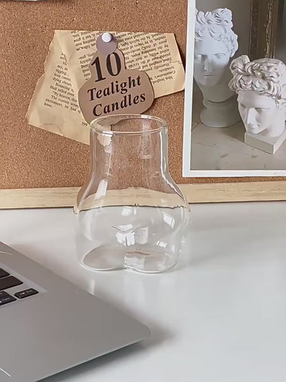 Cute Booty Shaped Glass Cup