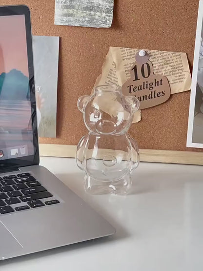 Bear Shaped Glass Cup